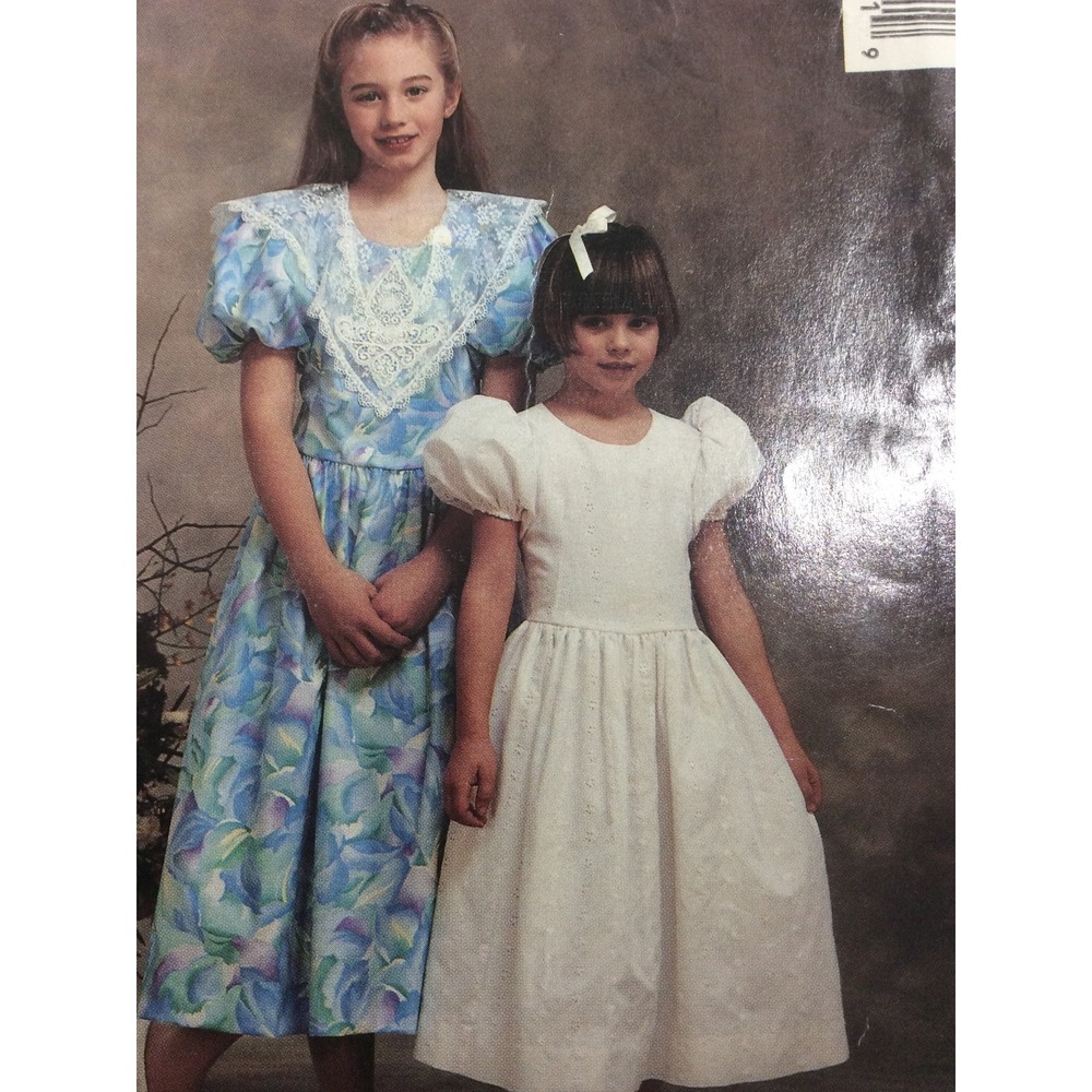 1990 McCalls P213 Vintage Sewing Pattern Childrens Anniversary Dress Size 3 4 5